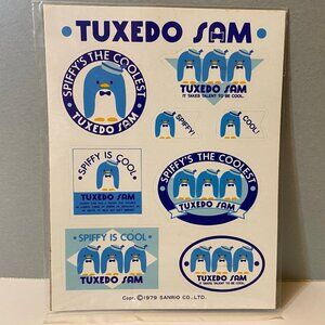 Vintage Sanrio 1979 Artbloom Seal Tuxedo Sam Stickers